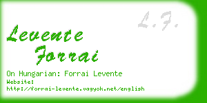 levente forrai business card